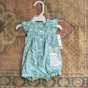 Carters Newborn Bunny Romper NWT